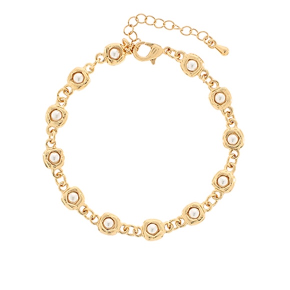 Linked Rose w/Pearl Bracelet - Picture 1 of 1